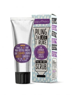 Sapunoteka Scrub Face and Hands Lavender 75ml - Peeling na obličej a ruce exp.08/2023